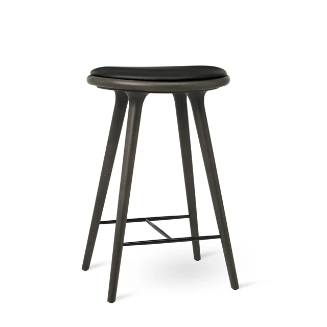 Mater High Stool Barhocker Circa Grau Gebeizte Buche 69cm