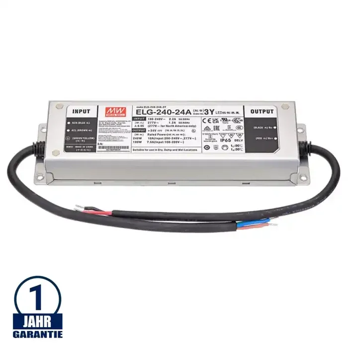 MEAN WELL 240W 24V DC Metall Netzteil Wasserdicht IP65