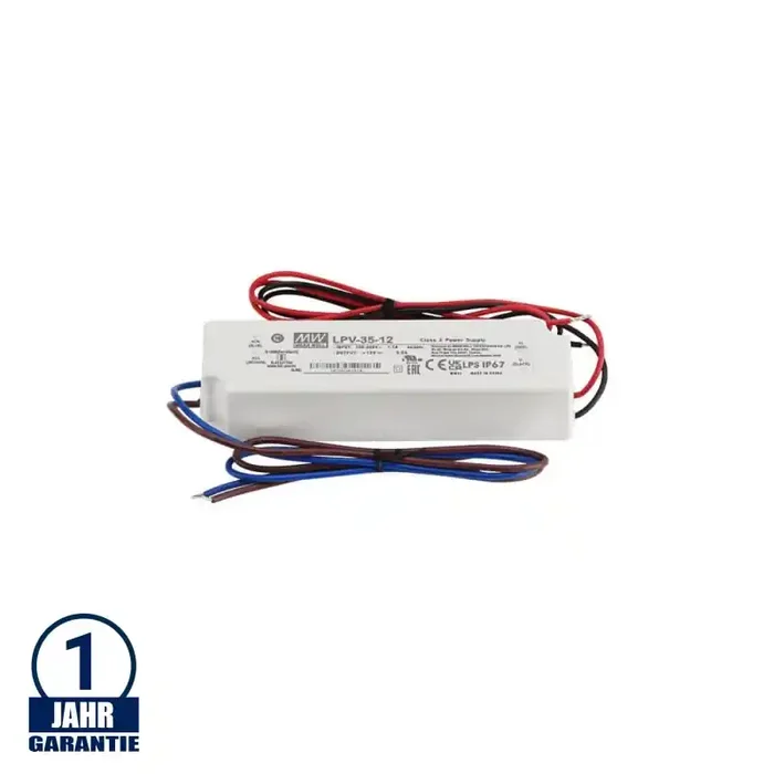 MEAN WELL 35W 12V DC Kunststoff Netzteil Wassergeschützt IP67
