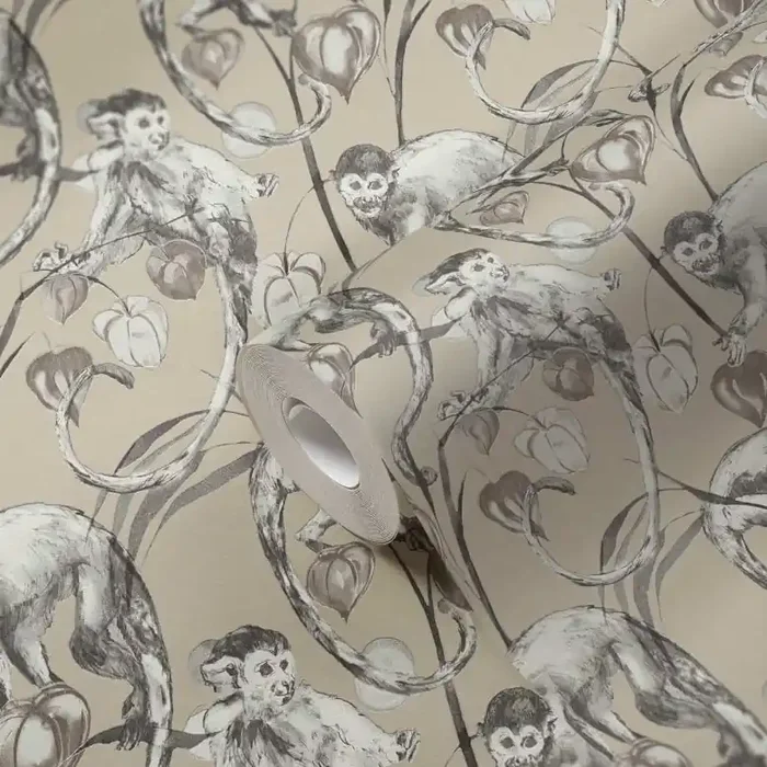 Michalsky Living Dschungeltapete Change is good Vliestapete Mad Monkeys tropisch beige, grau, weiß