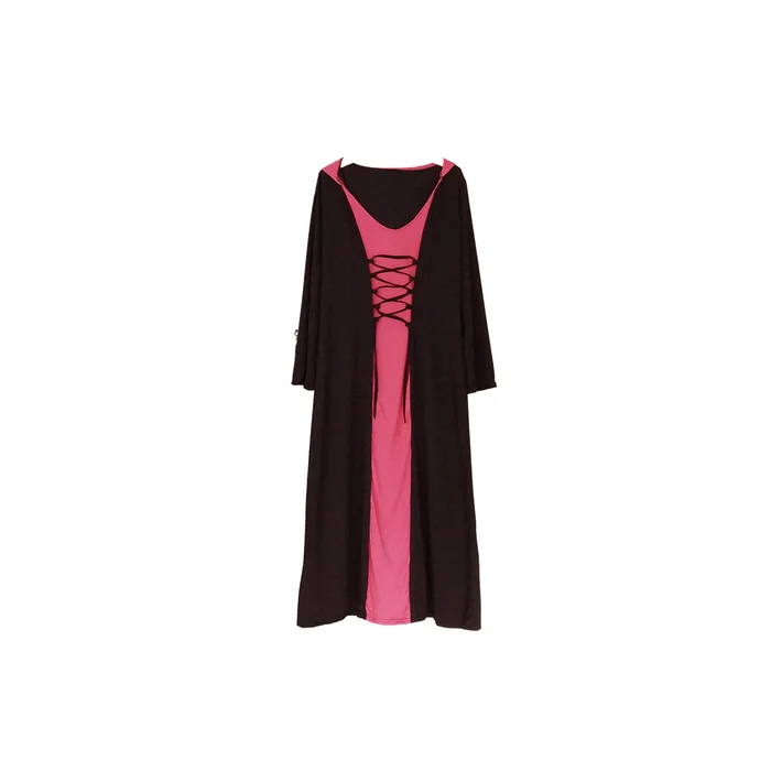 Mittelalterkleid, schwarz/rosa