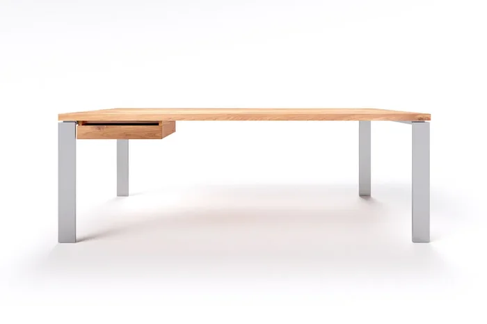 Moderner Schreibtisch Eiche Massivholz Karuk 10