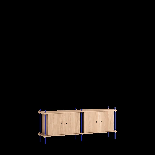 MOEBE S.65.2.D.OA Regalsystem Eiche/Tiefblau