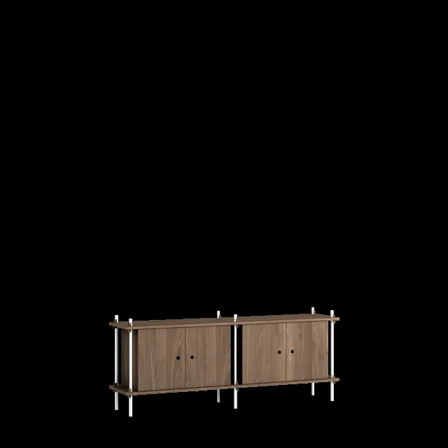 MOEBE S.65.2.D.SO Regalsystem Räuchereiche/ Weiß