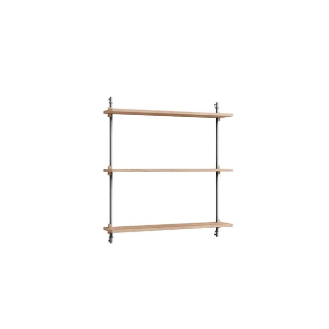 Moebe Wandregal WS.85.1 Eiche/Edelstahl