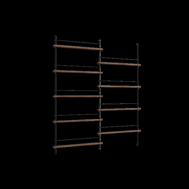 Moebe Zeitschriftenregal MS.180.2 Räuchereiche/Schwarz