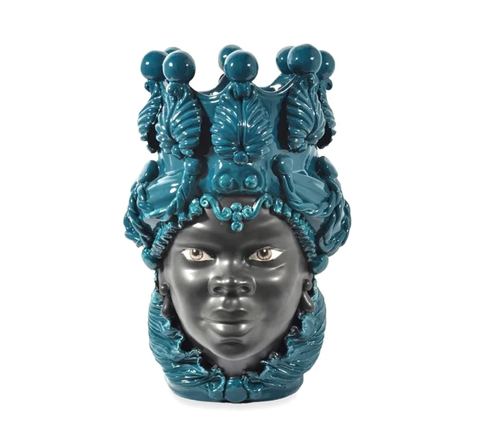 Mohd Selection Moro Donna große Vase – Petrolgrün