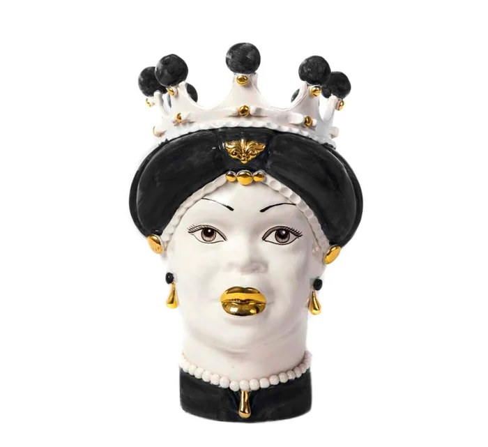 Mohd Selection Moro Lady Medium Vase Schwarz / Gold