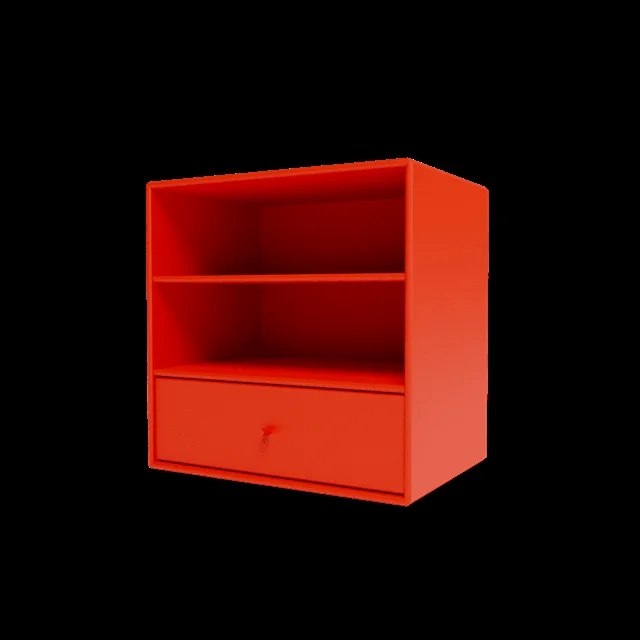 Montana Mini 1005 Bücherregal mit Schublade 145-Hagebutte