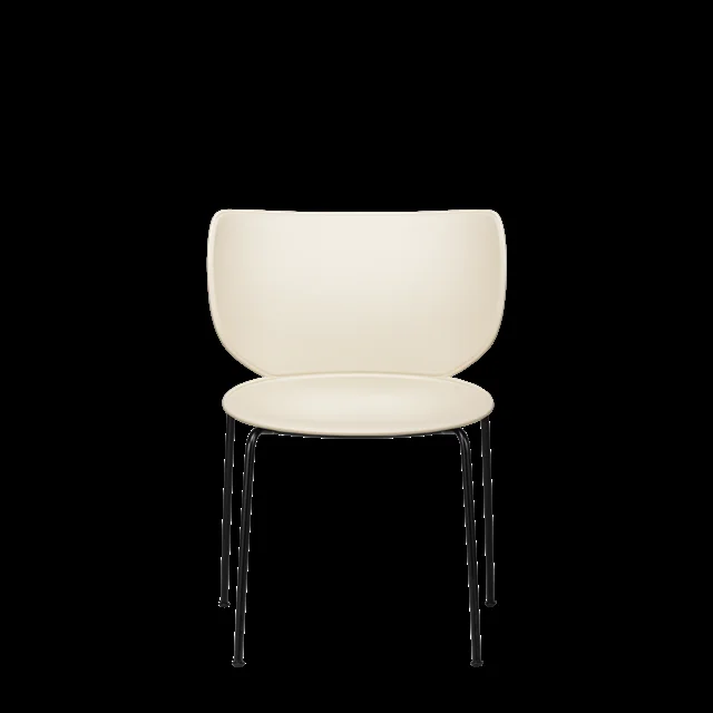 Moooi Hana Esszimmerstuhl Ungepolstert 2er-Set Austernweiß/Schwarz Stapelbar