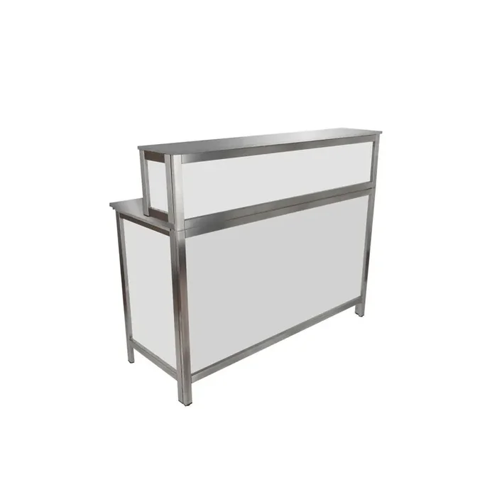 Multi-purpose counter Folding counter with bar attachment and stainless steel work surfaces