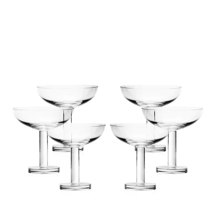 Mundgeblasene Martini- Gläser TULIP – Sechserpack – von Aldo Cibic für Paola C