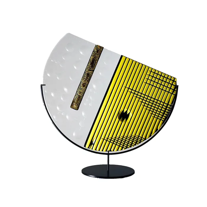 Muranoglas-Skulptur LUNAGIALLA – Unikat