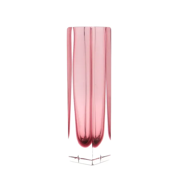 Muranoglasvase SQUARE Amethyst von Alessandro Mandruzzato