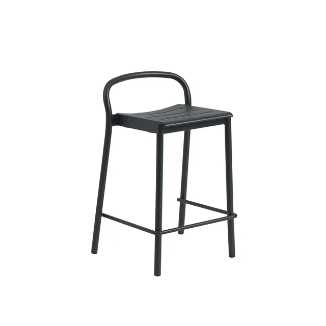 Muuto Linear Steel Barhocker 65 cm Schwarz