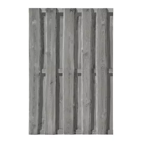 Natura Bohlenzaun Kiefer kdi grau 120x180cm