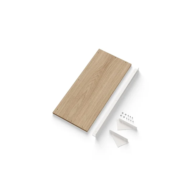 New Works Zeitschriftenregal-Set Eiche/ Weiß