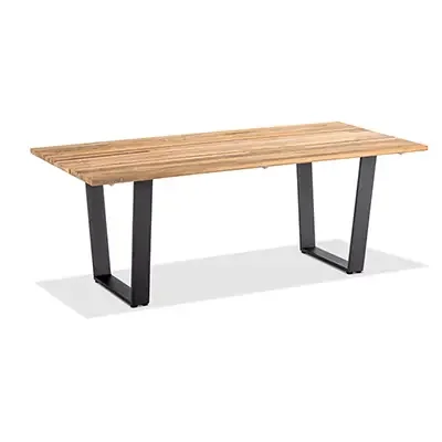 NOAH Gartentisch (Trapezkufe Alu Teak)