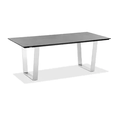 NOAH Gartentisch (Trapezkufe Edelstahl HPL)