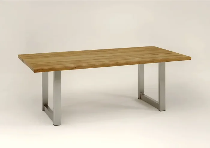 Noah Teak Gartentisch (U-Profilkufe)