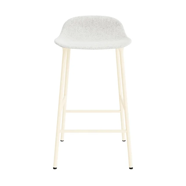 Normann Copenhagen Form Barhocker 65 cm Gepolstert Gruppe 5 Creme/Stahl