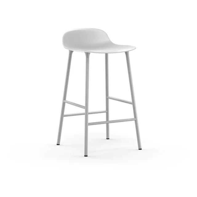 Normann Copenhagen Form Barhocker H65 cm Stahl Weiß