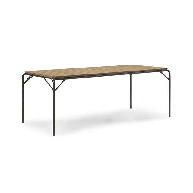 Normann Copenhagen Vig Esstisch 90 x 200 cm Grün/Robinie