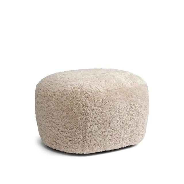 NORR11 Little Big Pouf Schaffell Moonlight