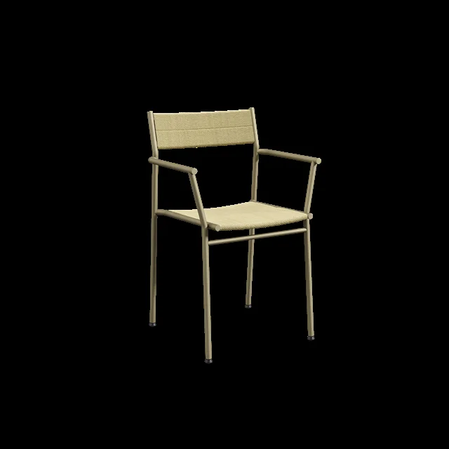 Northern Weave Esszimmerstuhl mit Armlehnen Grau Beige/Natur