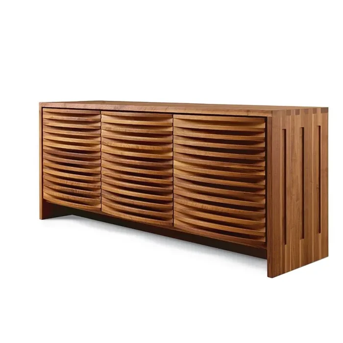 Nussbaumholz-Sideboard ONDA von Dale Italia – Natürliches Walnussholz