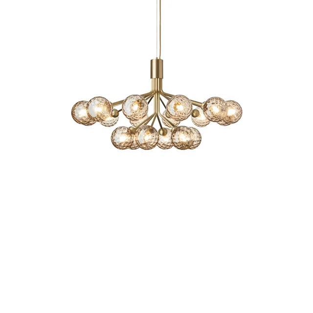 Nuura Apiales 18 Kronleuchter Messing Gebürstet /Optik Gold