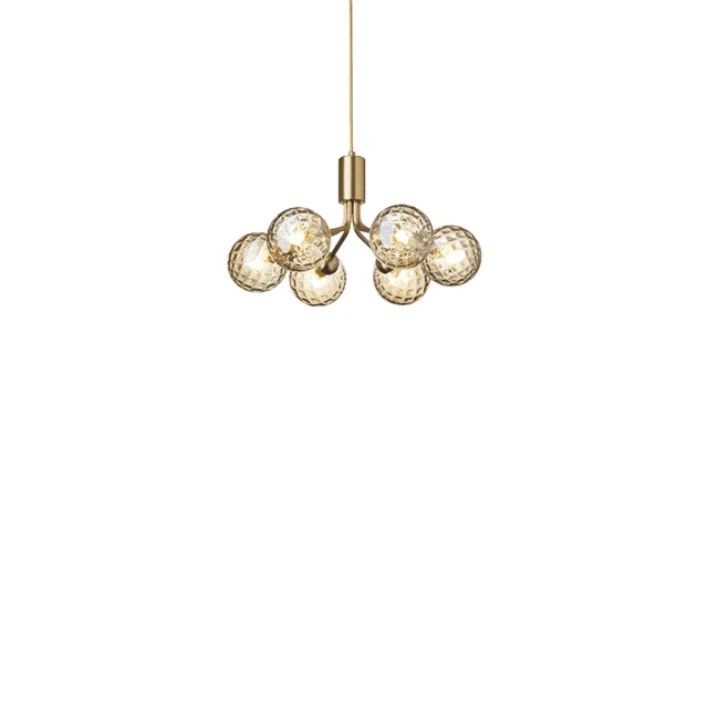 Nuura Apiales 6 Kronleuchter Messing Gebürstet /Optik Gold