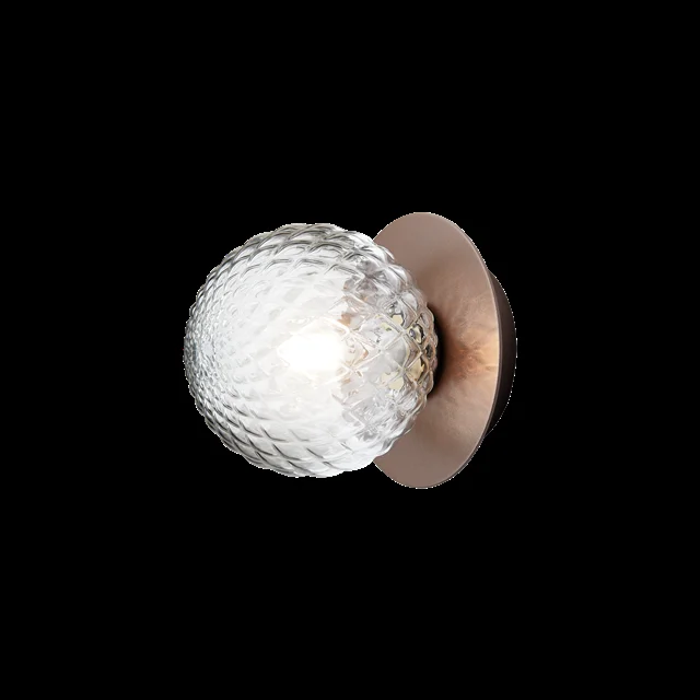 Nuura Liila 1 Wand-/ Deckenleuchte Klein Bronze/Optik Klar