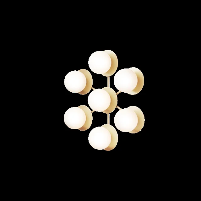 Nuura Liila Star Wand-/ Deckenleuchte Opalweiß