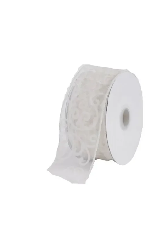 Organzaband 70mm Weiß (25m)