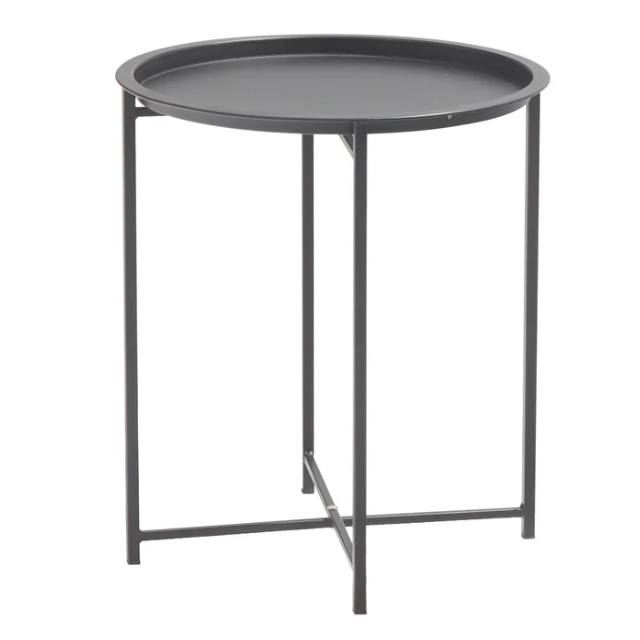 osoltus Garten Balkon Beistelltisch schwarz 46cm