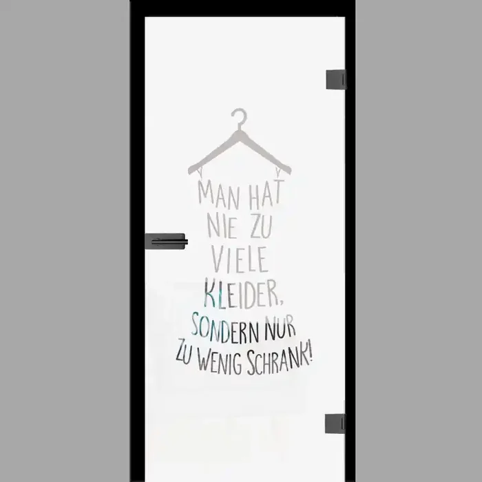 Outfit Motiv klar Glastür – Ganzglastür / Komplettset mit Zarge von Erkelenz