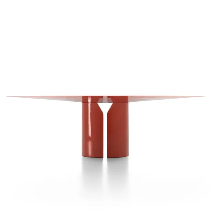Ovaler Tisch NVL TABLE Rot von Jean Nouvel Design für MDF Italia – Mittel / Poliert