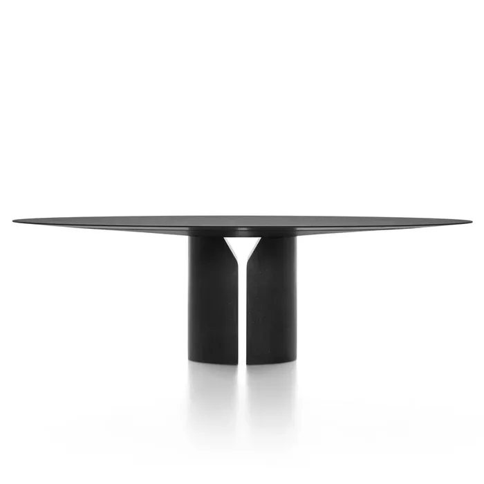 Ovaler Tisch NVL TABLE Schwarz von Jean Nouvel Design für MDF Italia – Mittel