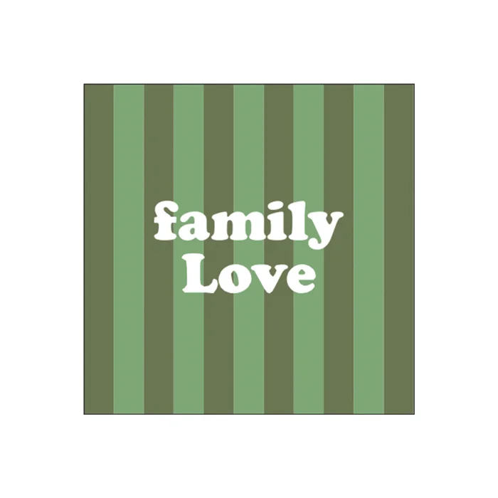 Papierserviette gestreift Familie Opjet (x20) [Größe 33×33 cm]