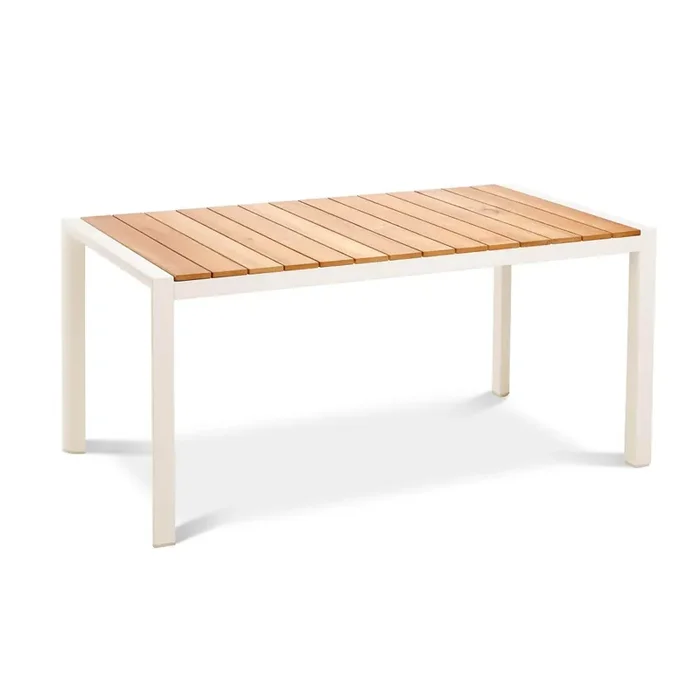 Paros – Gartentisch 160×90 cm in Teakholz – Sand