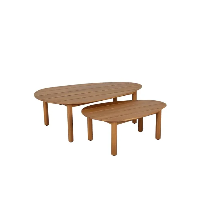 Pebble – Beistelltisch-Set Akazie 2-tlg. in Akazie