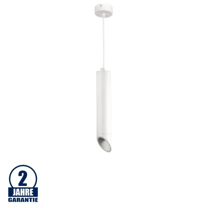 Pendelleuchte Slanted für GU10 30cm Weiß mit weißem Reflektor