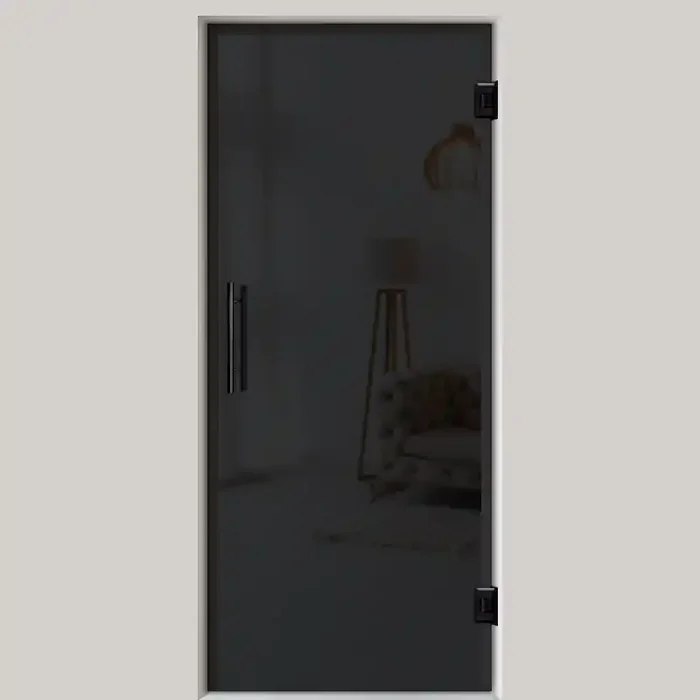 Pendeltür Dark Grey – Ganzglastür / Glastür