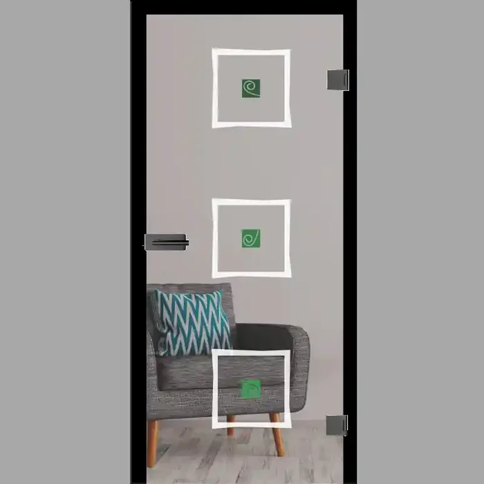 Pescara Mattprint – Ganzglastüren / Glastüren mit Zarge Komplettset – Erkelenz