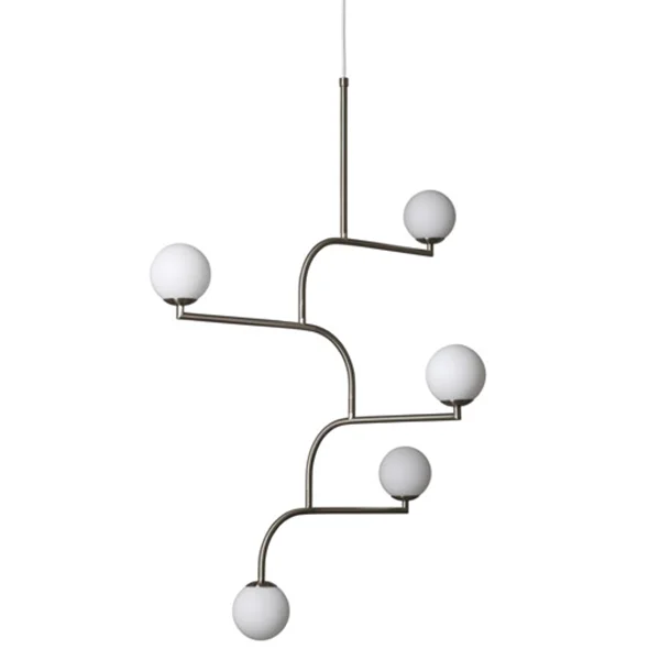 Pholc MOBIL 100 Pendelleuchte Nickel/Opal