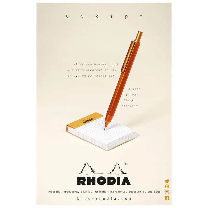 Plakat Schrift Rhodia ENG [Größe 60×40 cm]