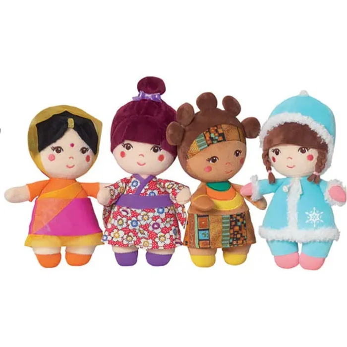 Plüschtier Jemini Poupee Du Monde (x4) [Größe 20 cm (8 Zoll)]