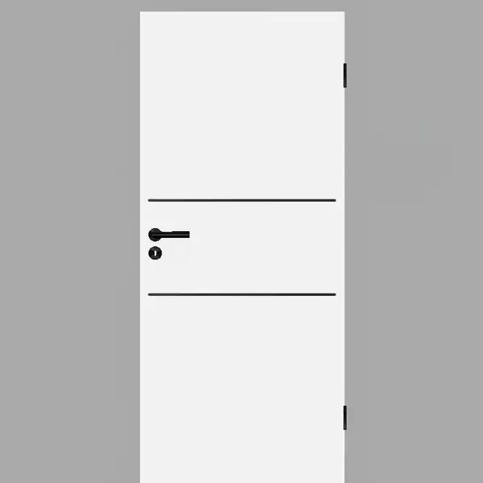 Polarweiss 03 Tür mit Lisenen Typ 2Q schwarz CPL RAL 9003