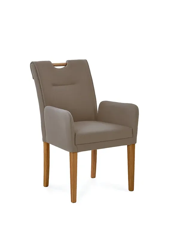 Polsterstuhl COMFORT-DINING mit Gurt-Federung und Armlehnen